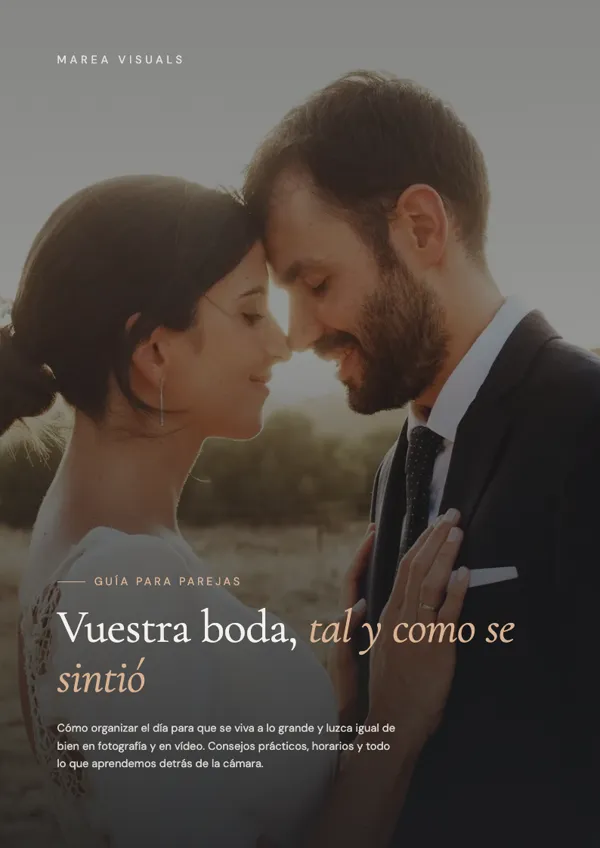 Portada de la guía «Vuestra boda, tal y como se sintió»